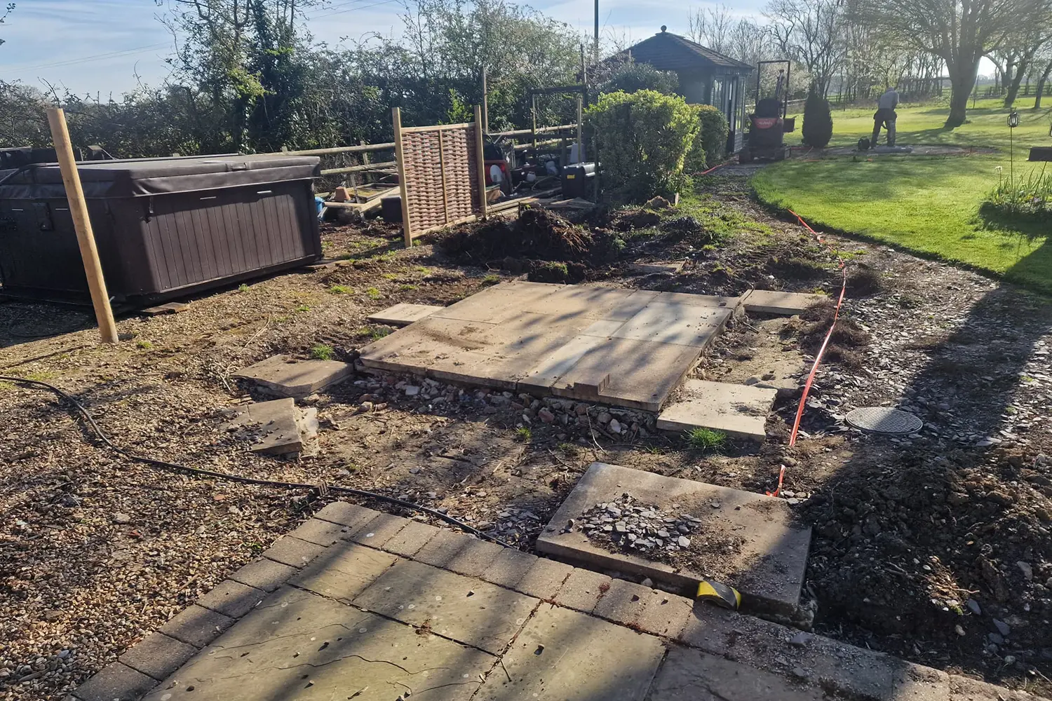 groundworks before resin patio installation brooke norfolk